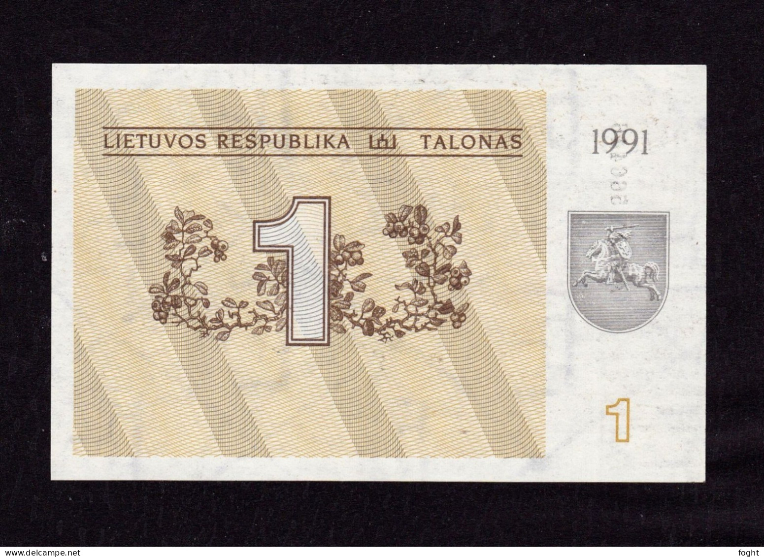 1991 AS Lithuania Banknote 1 (Talonas),P#32A,UNC - Lituanie