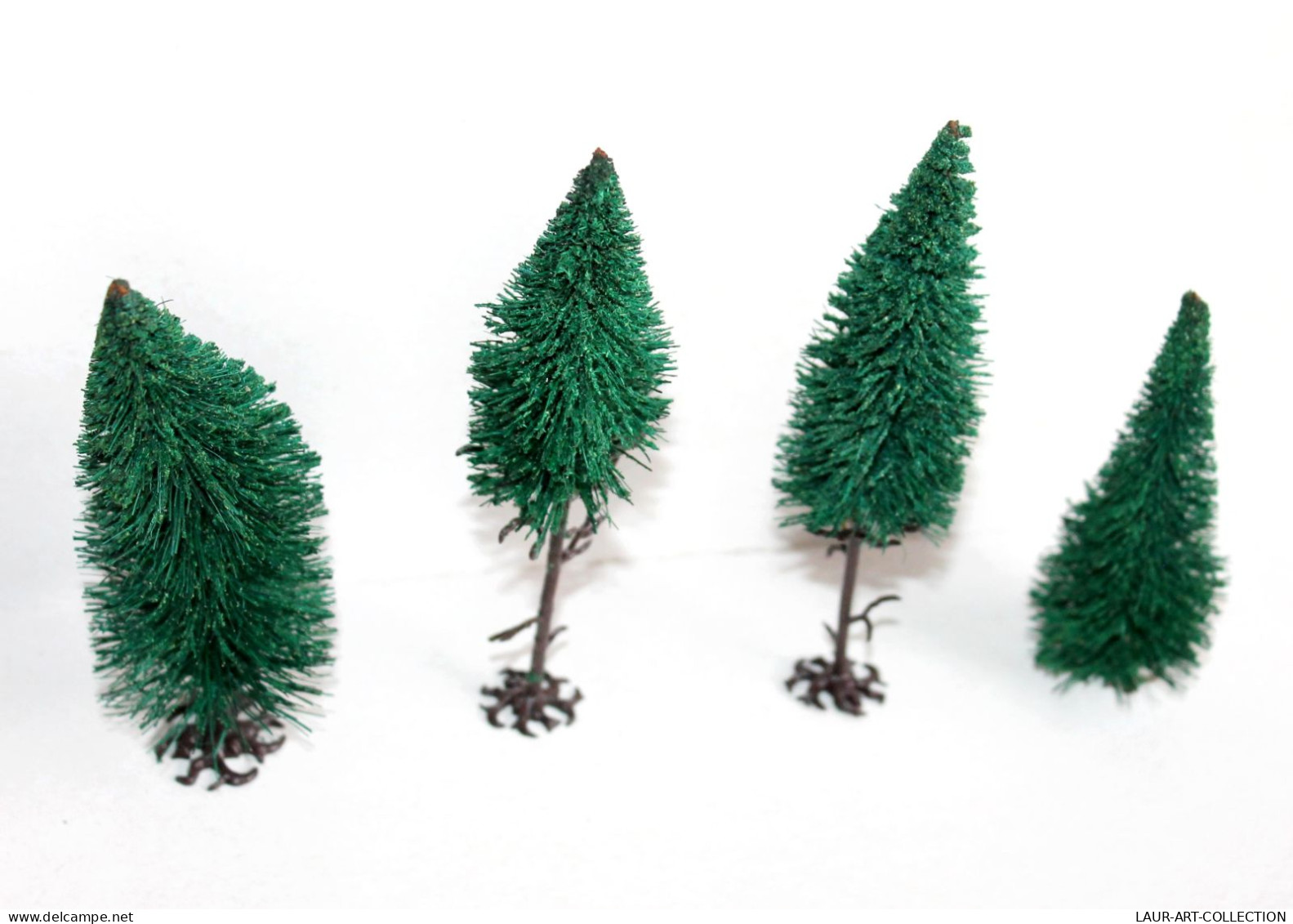 BUSCH LOT De 4 ARBRE SAPIN VEGETAUX HO DECOR PAYSAGE, 9,5 A 14cm MINIATURE TRAIN - MODELISME FERROVIAIRE  (1712.284) - Décors