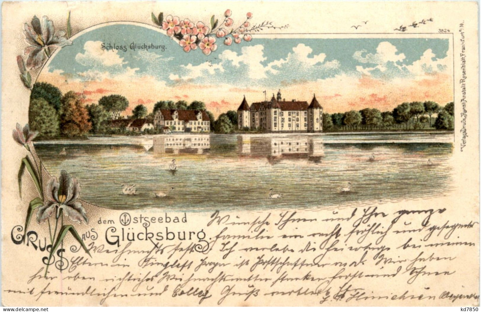 Gruss Aus Glücksburg - Litho - Gluecksburg
