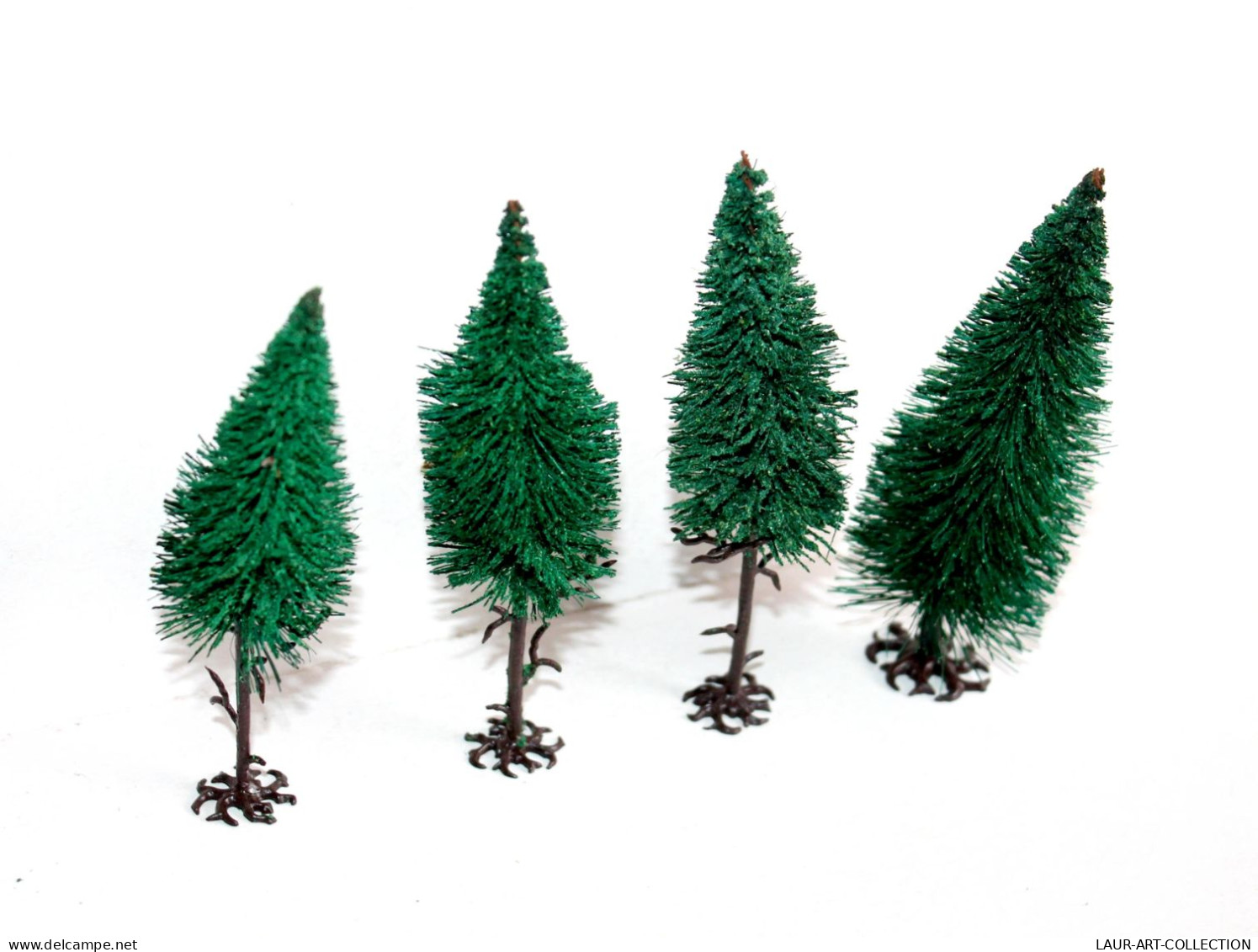 BUSCH LOT De 4 ARBRE SAPIN VEGETAUX, HO DECOR PAYSAGE, 12-12,5cm MINIATURE TRAIN - MODELISME FERROVIAIRE  (1712.285) - Décors