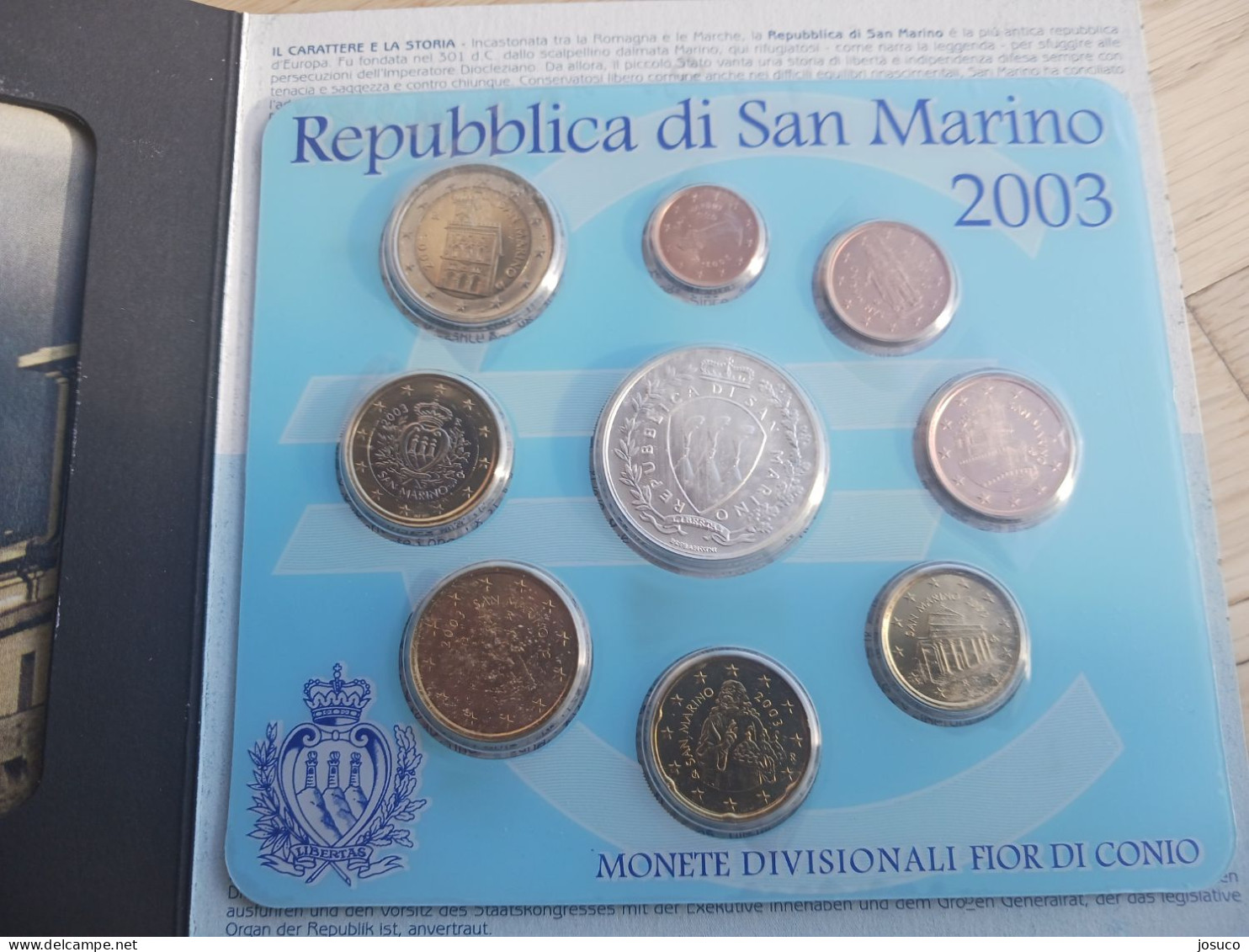 San Marino Cartera 2003 8 Valores Kms 3,88 Euros - San Marino