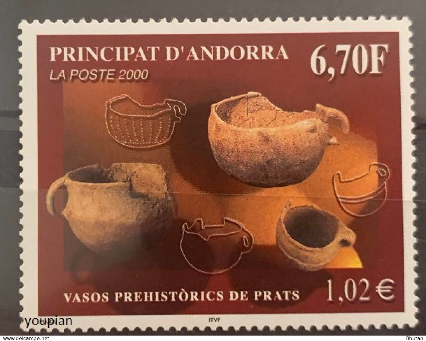 Andorra (French Post) 2000, Pottery, MNH Single Stamp - Ongebruikt