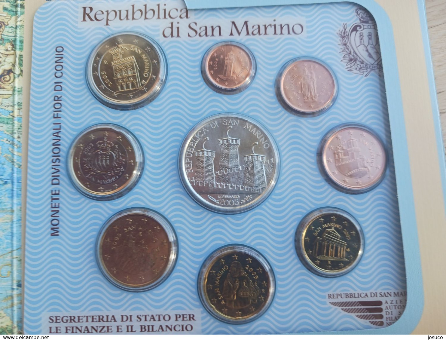 San Marino Cartera 2005 8 Valores Kms 3,88 Euros - San Marino