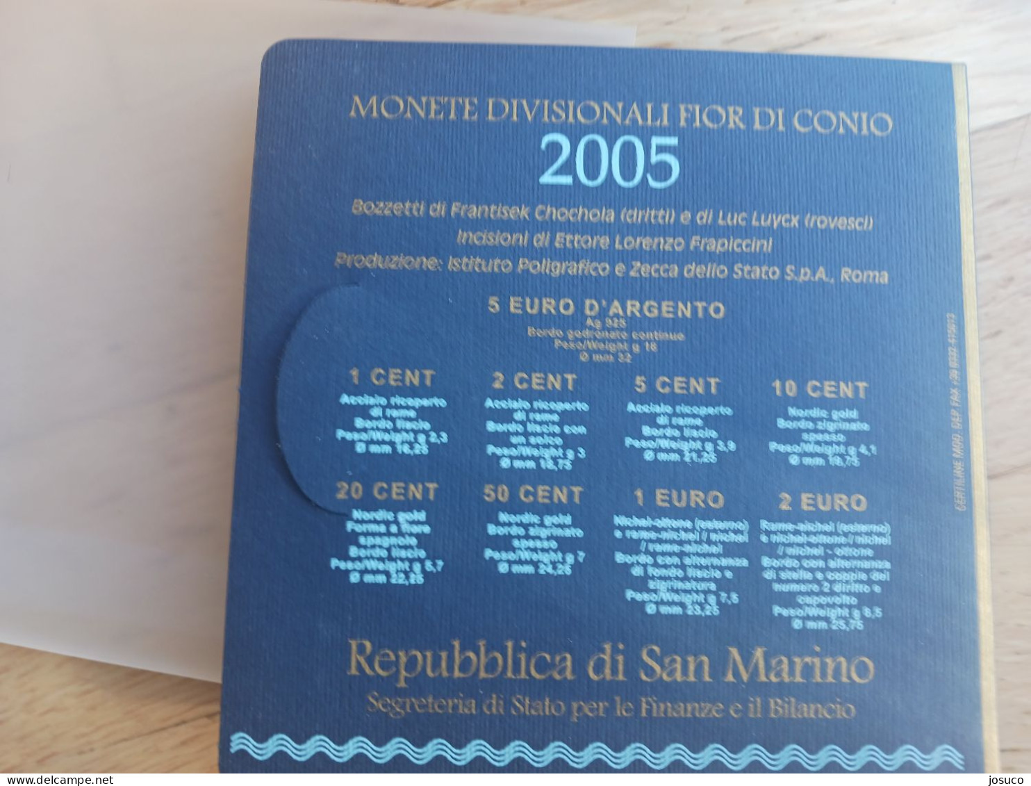 San Marino Cartera 2005 8 Valores Kms 3,88 Euros - San Marino