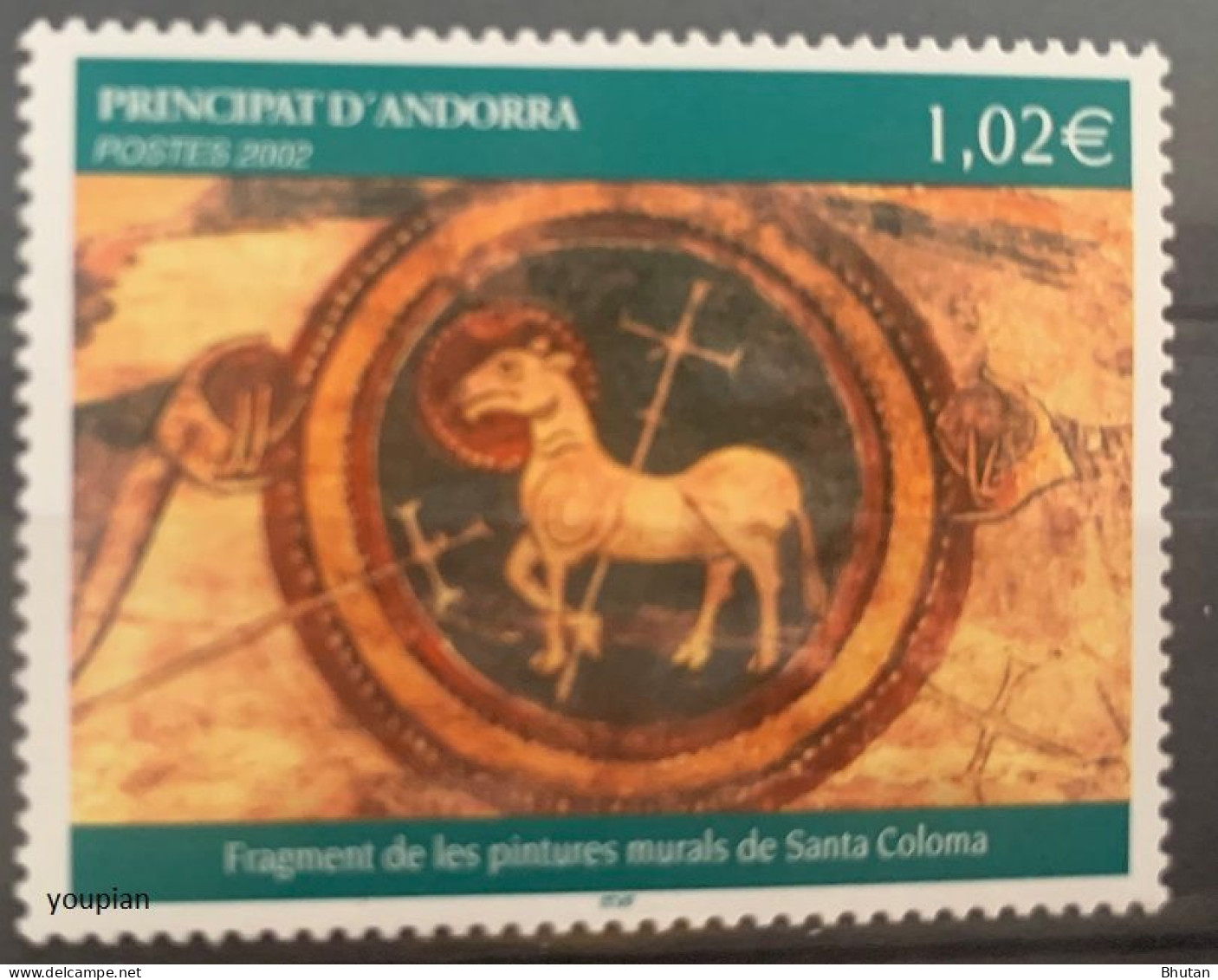 Andorra (French Post) 2002, Religious Art, MNH Single Stamp - Unused Stamps