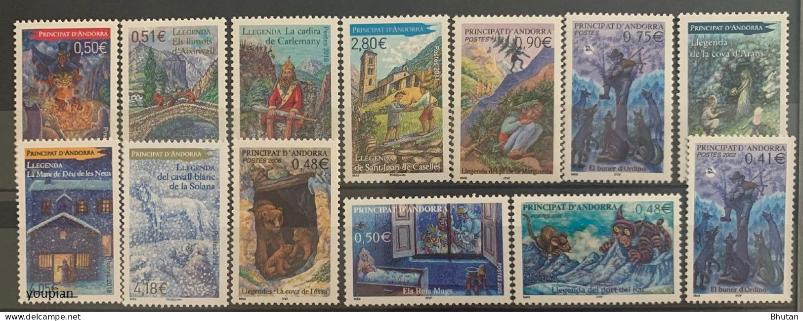 Andorra (French Post) 2002-2018, Myths And Legends, MNH Stamps Set - Ungebraucht