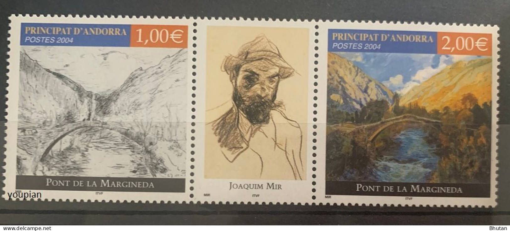 Andorra (French Post) 2003, Art, MNH Stamps Strip - Ongebruikt