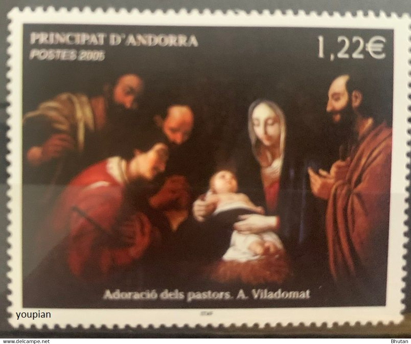 Andorra (French Post) 2005, Christmas, MNH Single Stamp - Ongebruikt