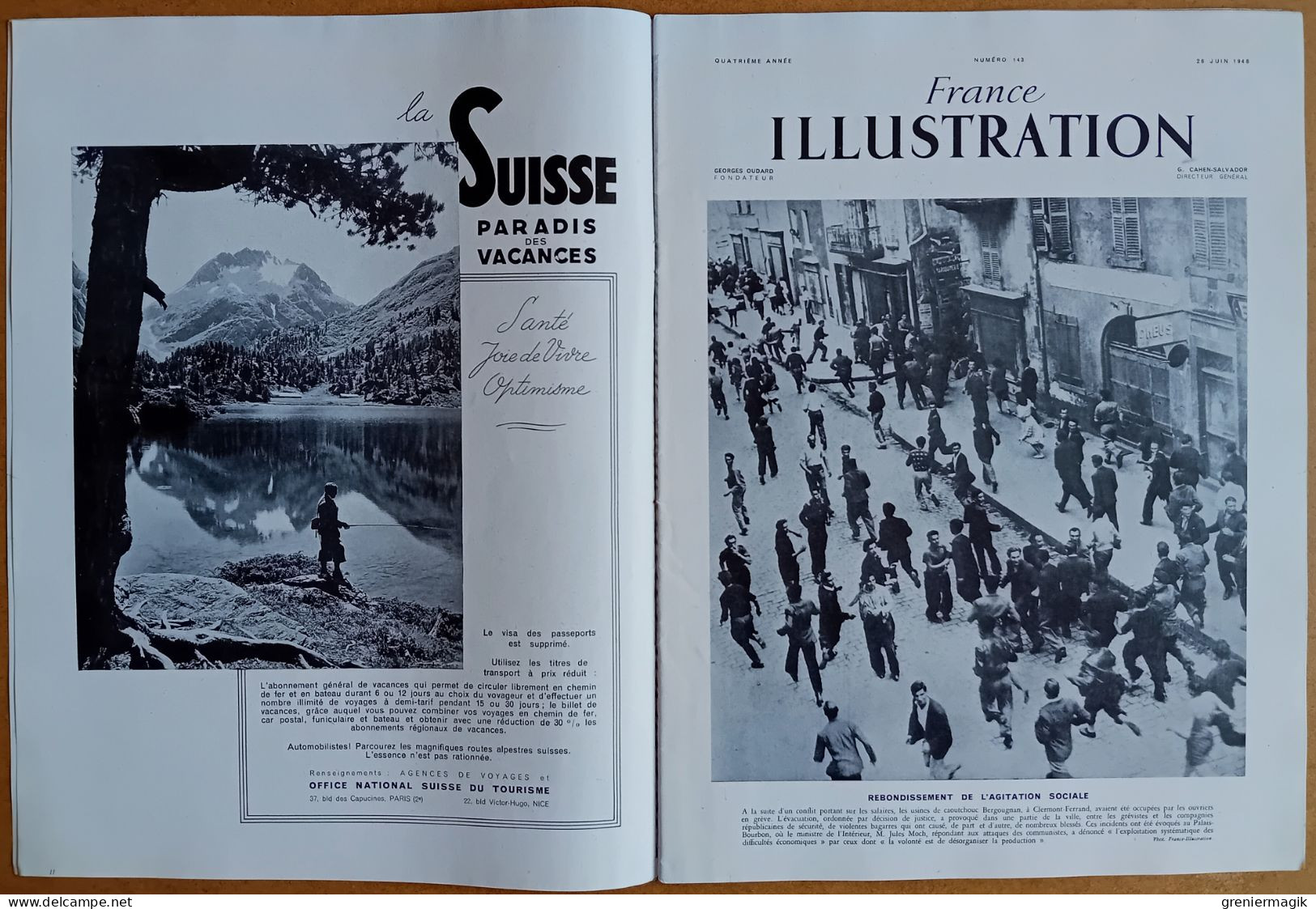 France Illustration N°143 26/06/1948 Les Bases Stratégiques/Le Charbon/Biennale Venise/Corse/Mexique/Mode/Giraudoux - Informations Générales