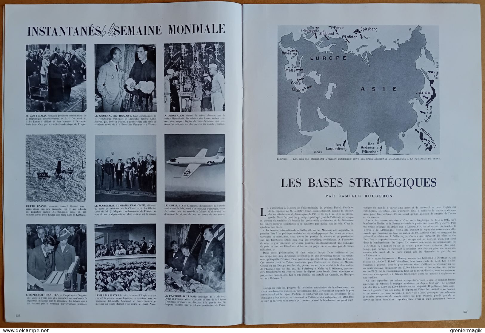 France Illustration N°143 26/06/1948 Les Bases Stratégiques/Le Charbon/Biennale Venise/Corse/Mexique/Mode/Giraudoux - General Issues