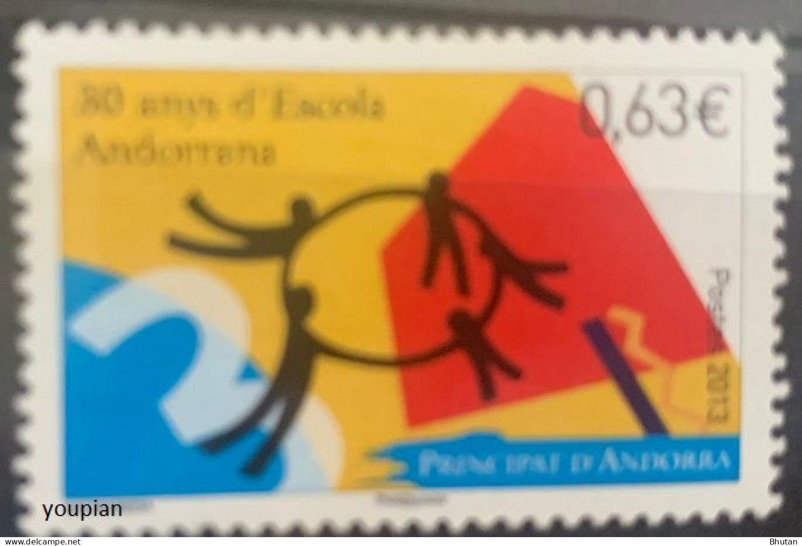 Andorra (French Post) 2013, 10 Years Of Andorranian School, MNH Single Stamp - Neufs