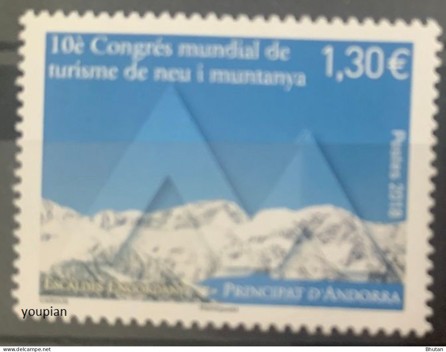 Andorra (French Post) 2018, Tourism Congress About Snow And Mountains, MNH Single Stamp - Neufs