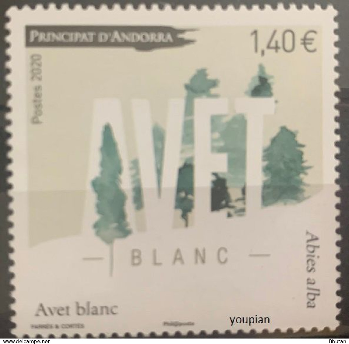 Andorra (French Post) 2020, White WInter, MNH Single Stamp - Nuovi