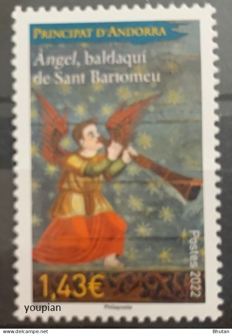 Andorra (French Post) 2022, Angel, Baldaqui De Sant Bartomeu, MNH Single Stamp - Ungebraucht