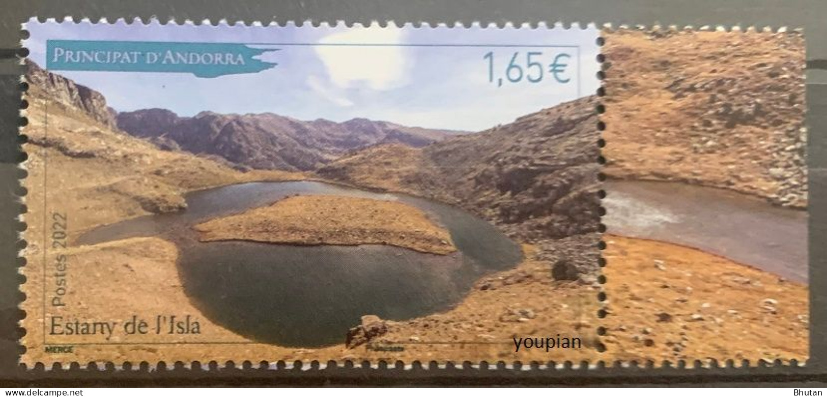 Andorra (French Post) 2022, Estany Isla, MNH Single Stamp - Ungebraucht