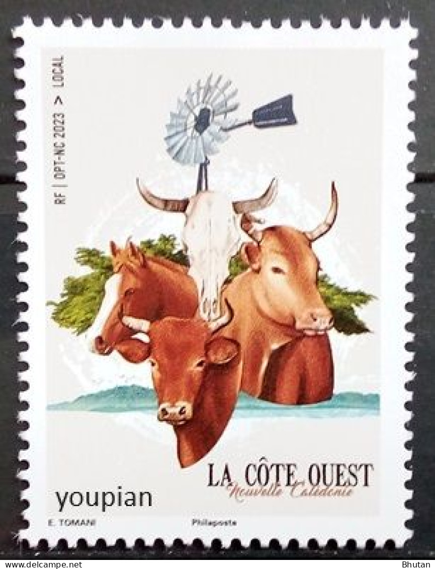Andorra (French Post) 2023, East Coast - Cows And Horse, MNH Single Stamp - Unused Stamps