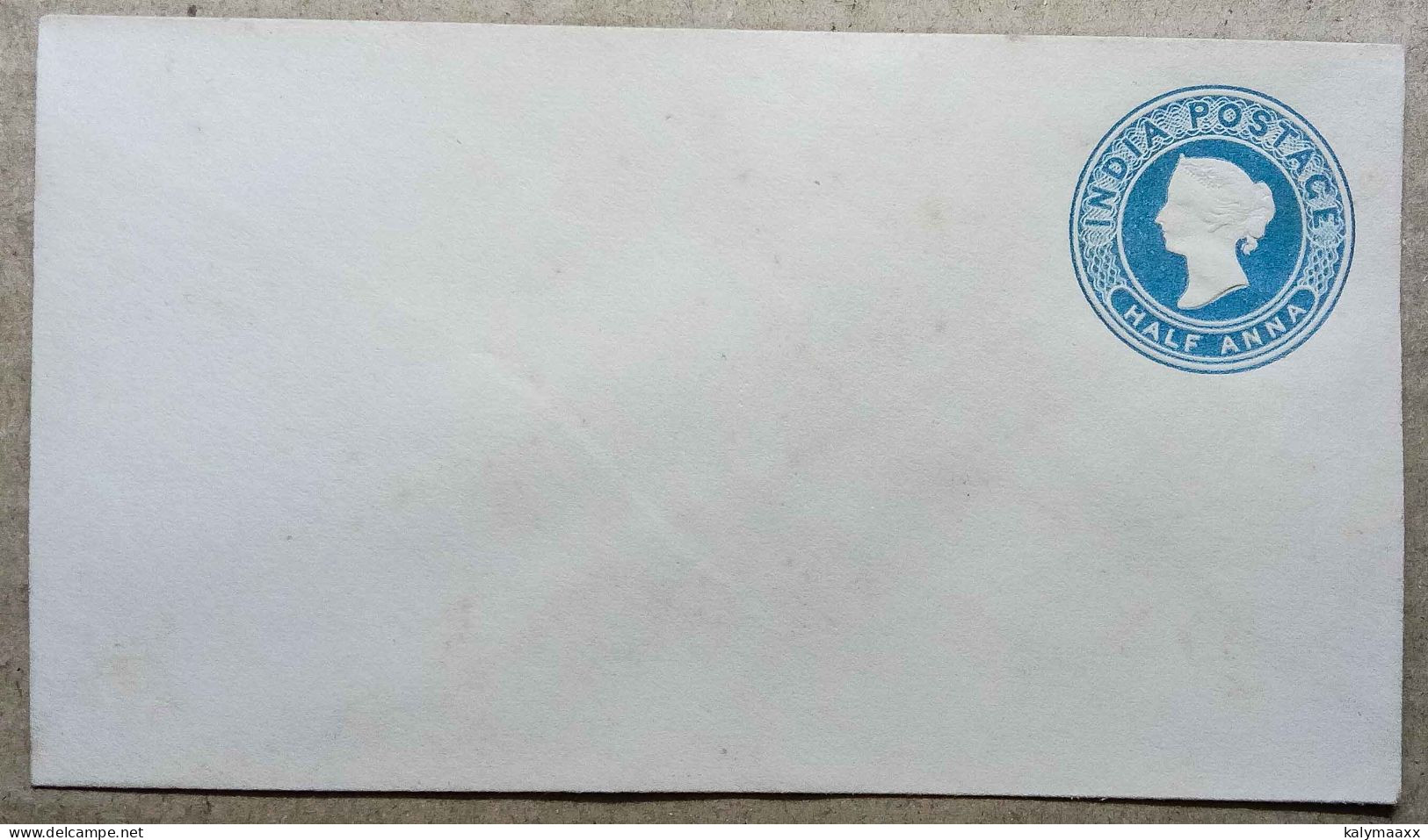 BRITISH INDIA  QUEEN VICTORIA HALF ANNA BLUE ENVELOPE, MINT UNUSED - 1882-1901 Imperio