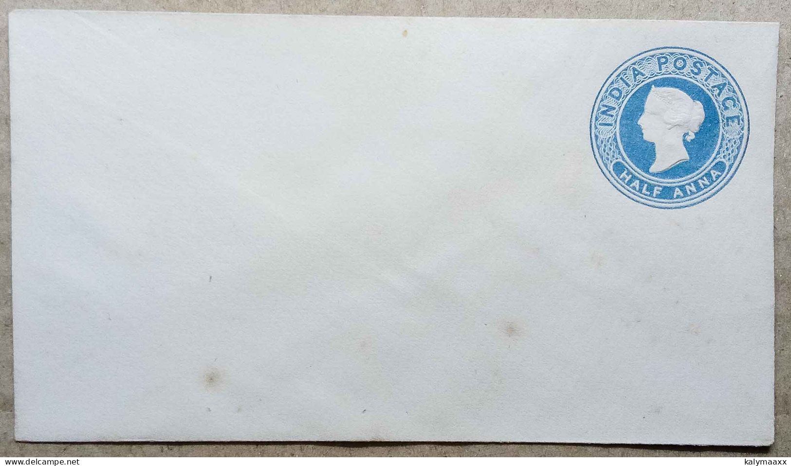 BRITISH INDIA  QUEEN VICTORIA HALF ANNA BLUE ENVELOPE, MINT UNUSED - 1882-1901 Imperio