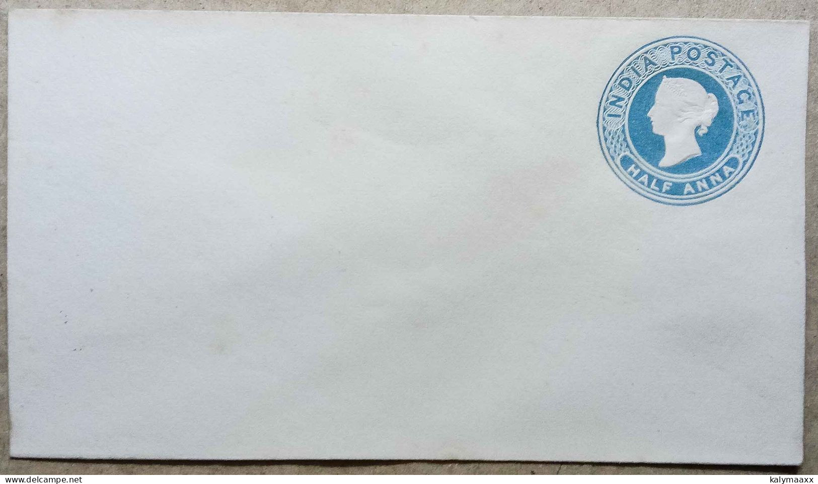 BRITISH INDIA  QUEEN VICTORIA HALF ANNA BLUE ENVELOPE, MINT UNUSED - 1882-1901 Impero