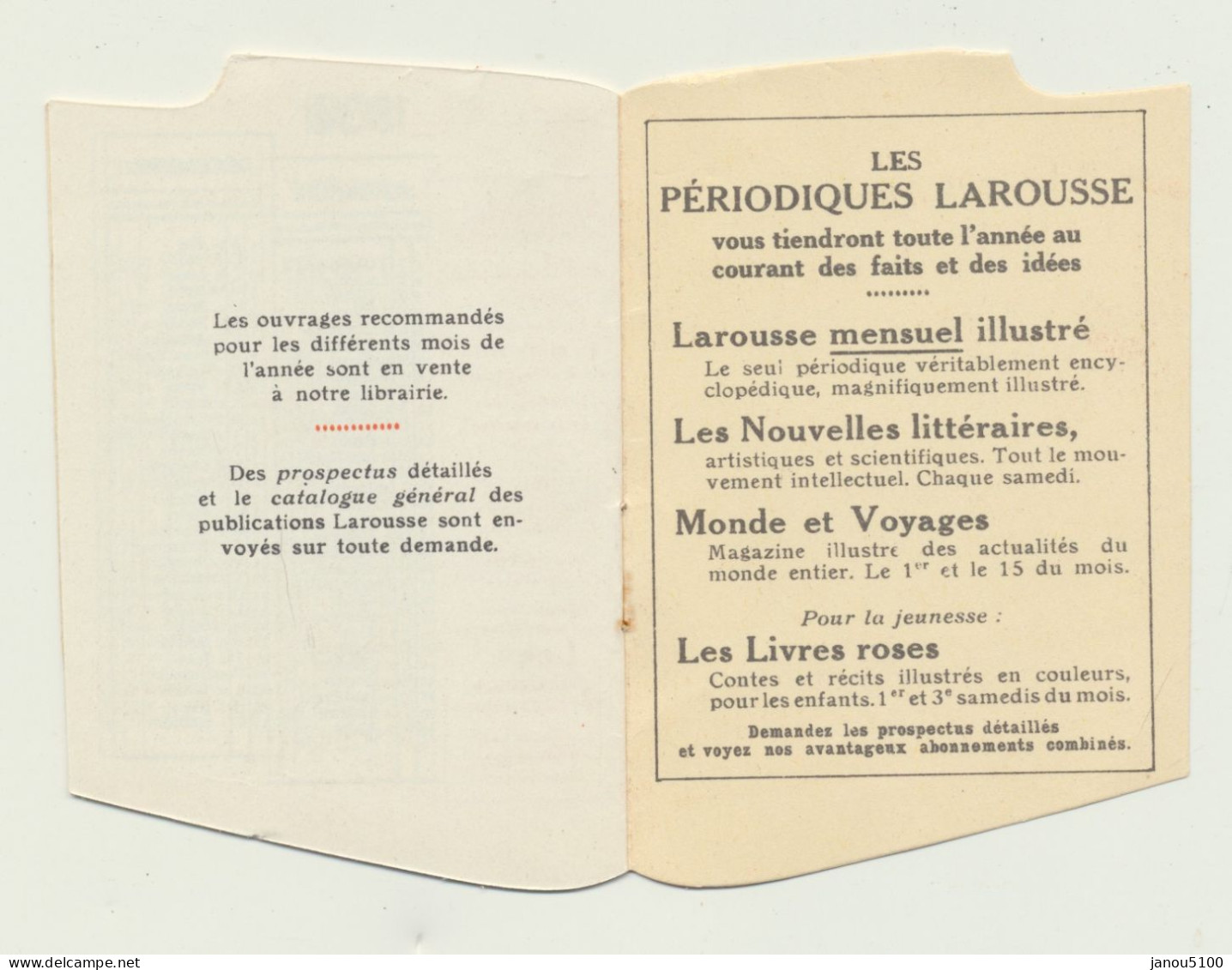 VIEUX PAPIERS     PETIT CALENDRIER    "  LAROUSSE    1934  ". - Klein Formaat: 1921-40