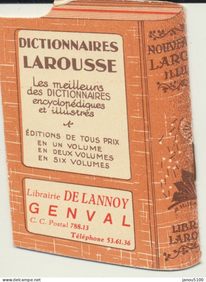 VIEUX PAPIERS     PETIT CALENDRIER    "  LAROUSSE    1934  ". - Petit Format : 1921-40