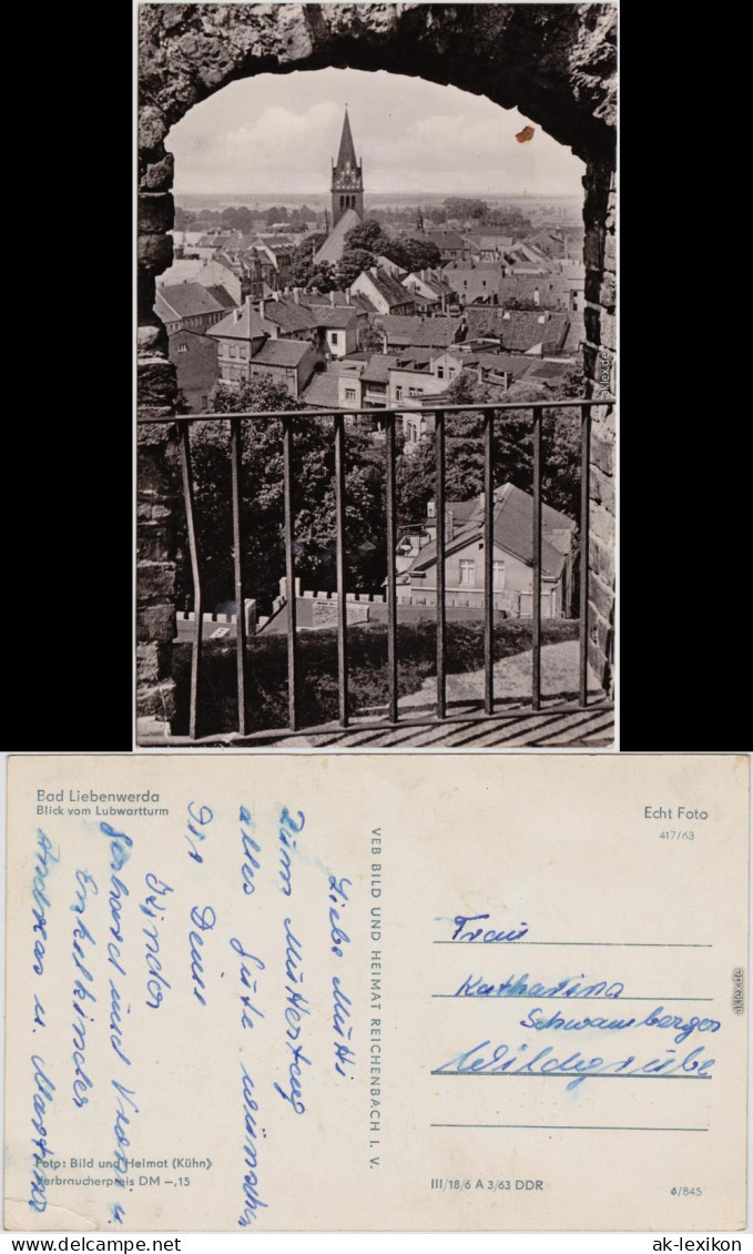 Ansichtskarte Bad Liebenwerda Blick Vom Lubwartturm 1963  - Bad Liebenwerda