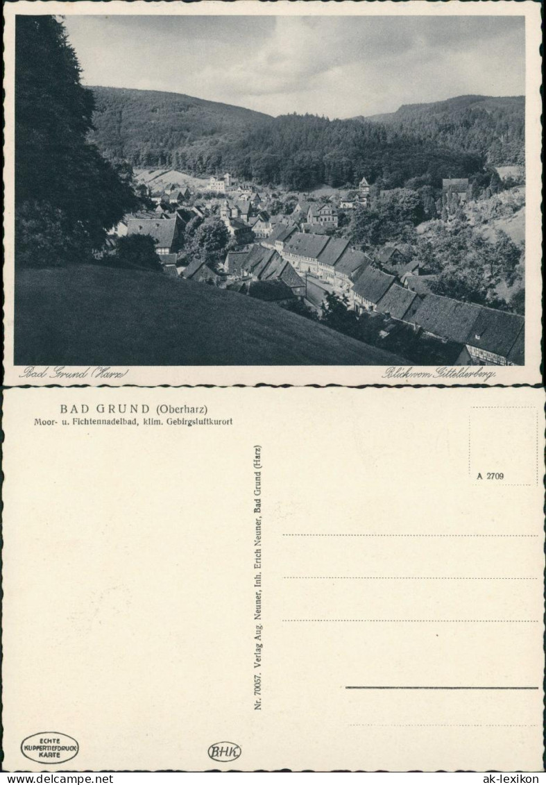 Ansichtskarte Bad Grund (Harz) Stadtpartie 1929 - Bad Grund