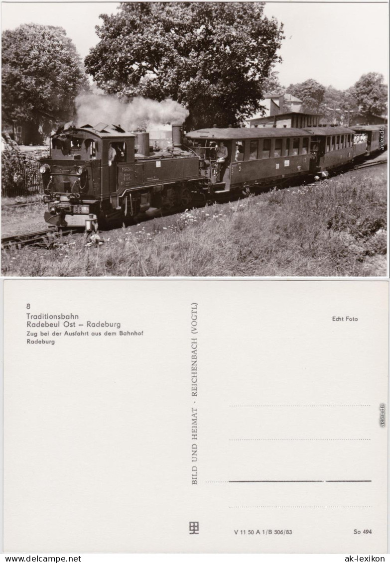 Radebeul Traditionsbahn Radeburg, Ausfahrt Aus Bahnhof Radeburg 1983 - Radebeul