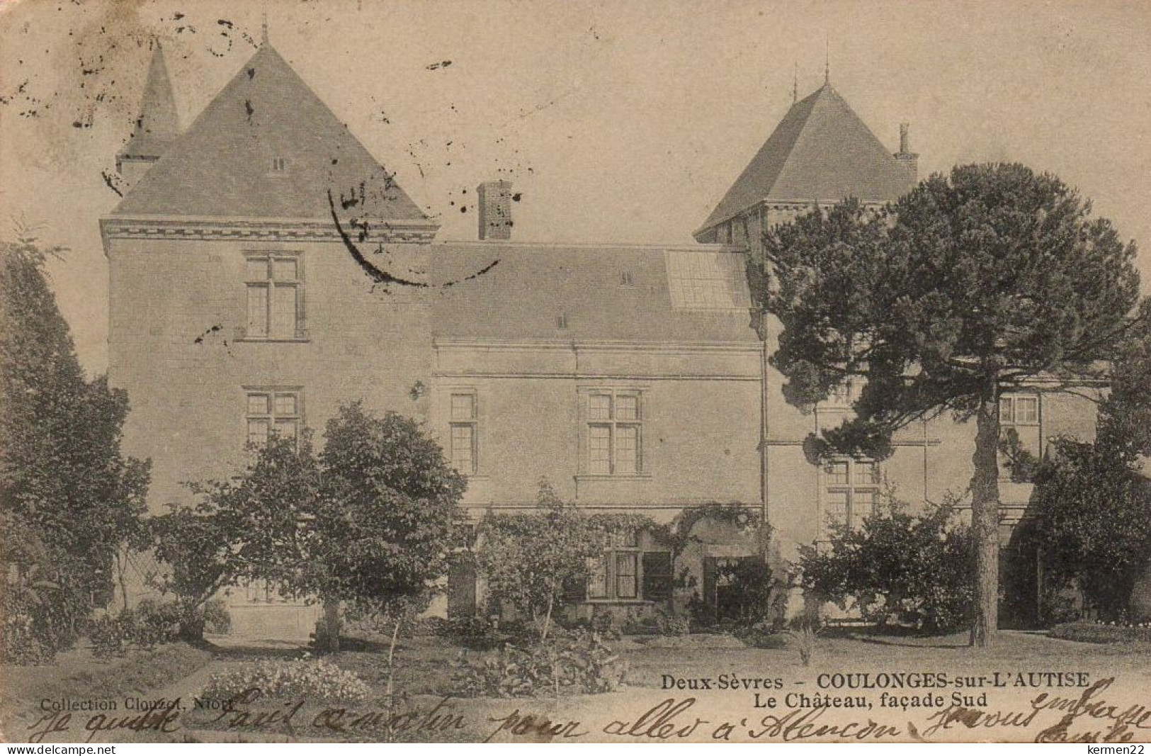 CPA 79 COULONGES Sur L'AUTISE Le Château Façade Sud - Coulonges-sur-l'Autize