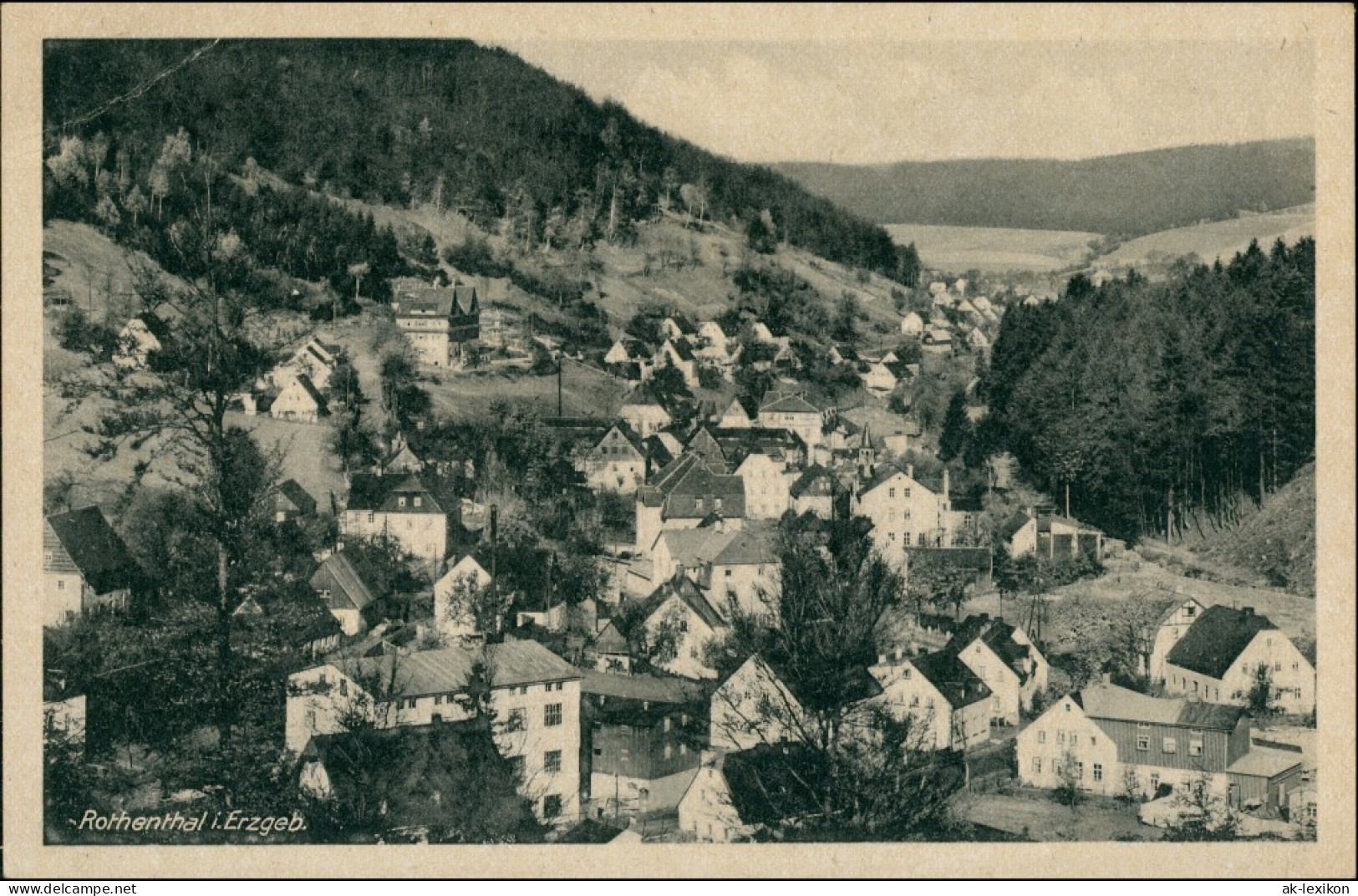 Ansichtskarte Rosenthal-Rosenthal-Bielatal Stadtpartie Erzgebirge 1940 - Rosenthal-Bielatal