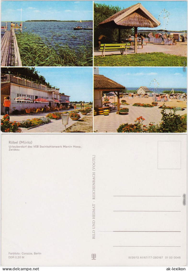 Ansichtskarte Röbel Müritz Urlauberdorf Des VEB Steinkohlenwerk 1977 - Röbel