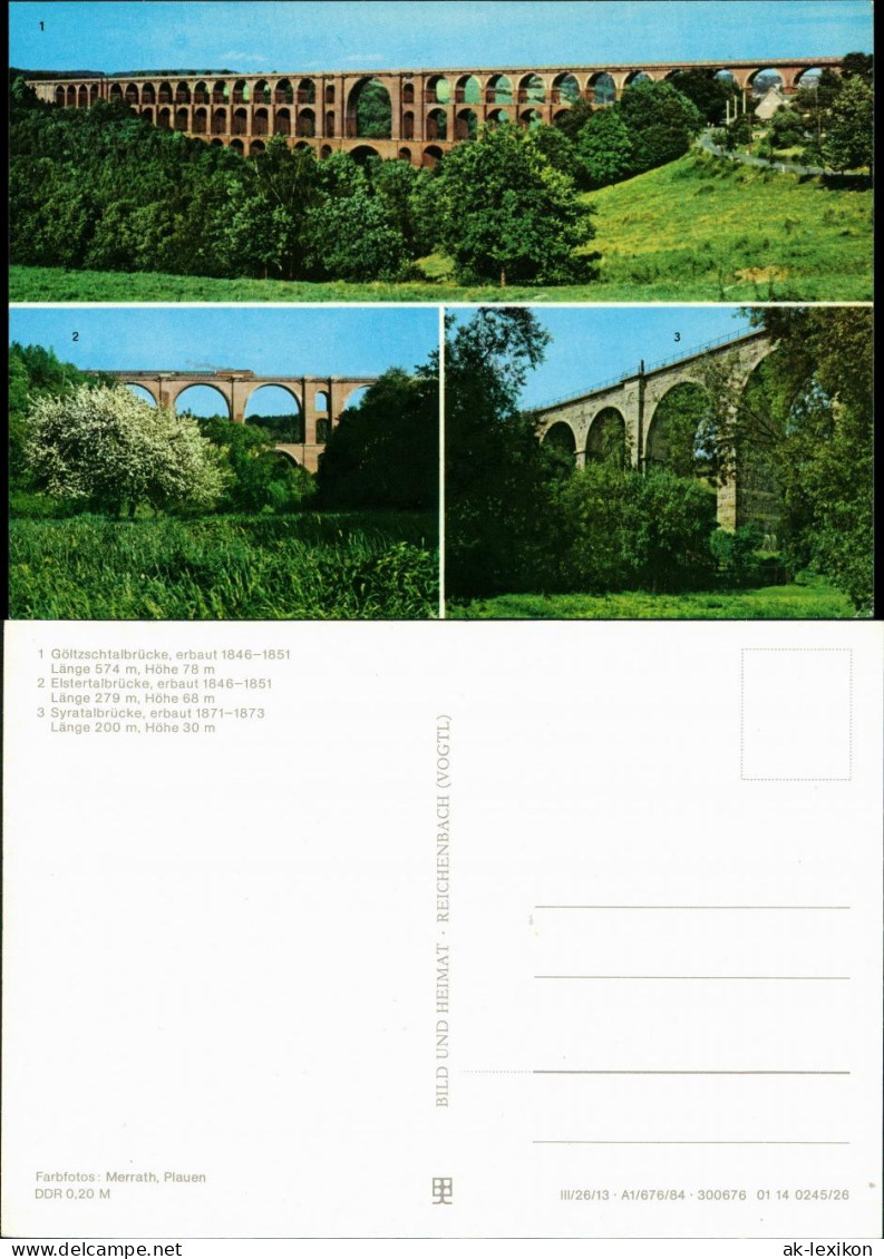Syratal-Plauen (Vogtland) Göltzschtalbrücke - Erbaut 1846-1851  78 M,  1984 - Mylau