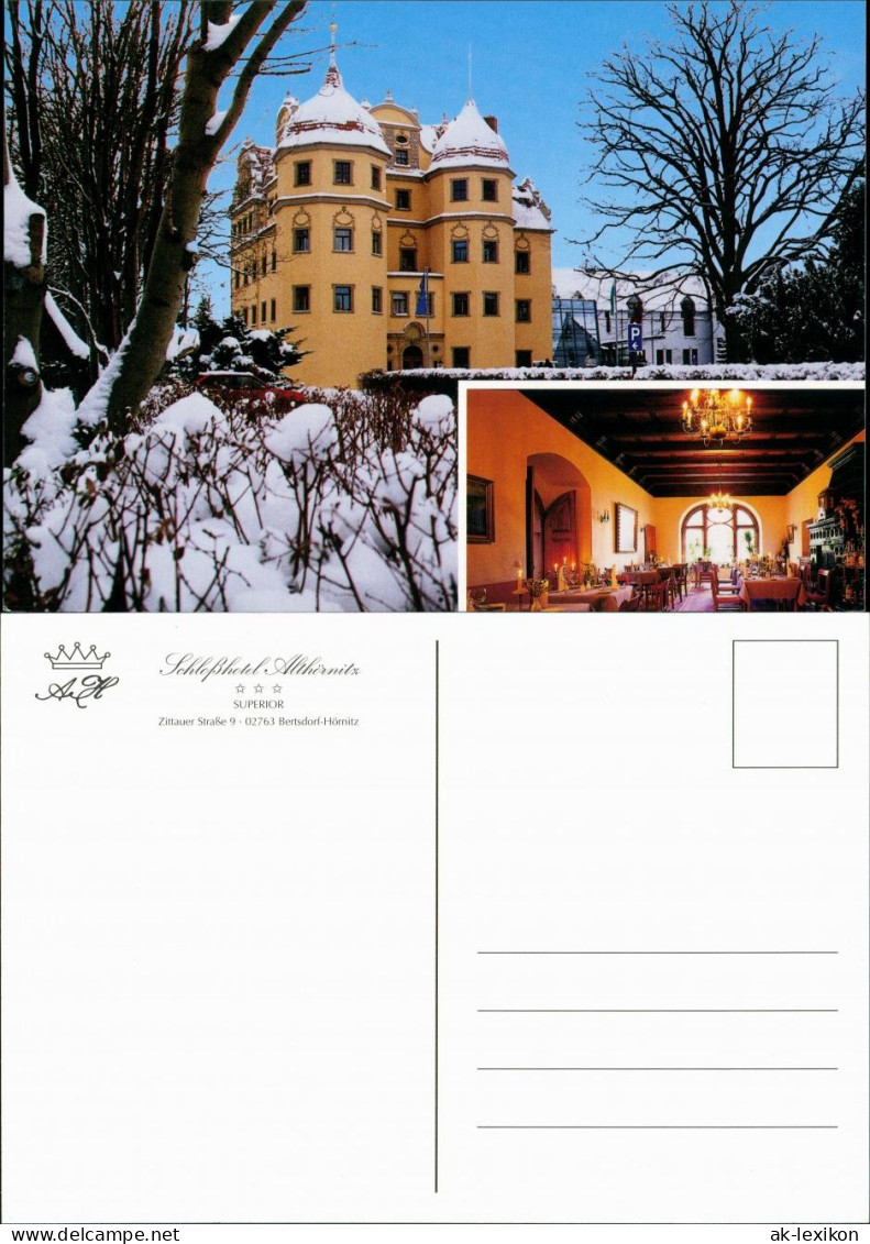 Ansichtskarte Bertsdorf-Hörnitz Schloßhotel Im Winter, Schnee 1995 - Bertsdorf-Hoernitz