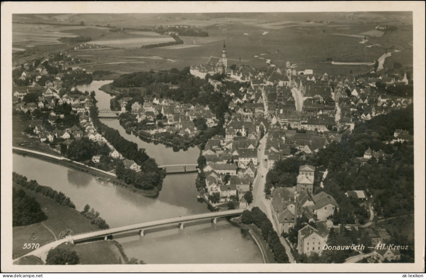 Ansichtskarte Donauwörth Luftbild 1930 - Donauwoerth