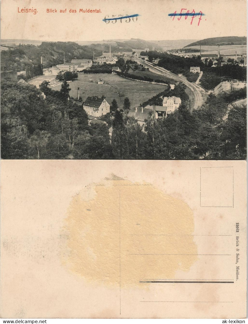 Ansichtskarte Leisnig Fabriken Und Straße 1913 - Leisnig