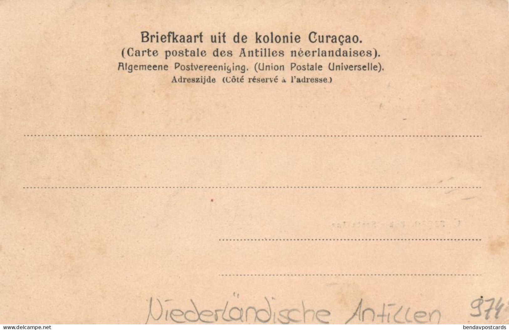 Curacao, N.A., WILLEMSTAD, Bahia Santa Ana (1900s) Postcard - Curaçao
