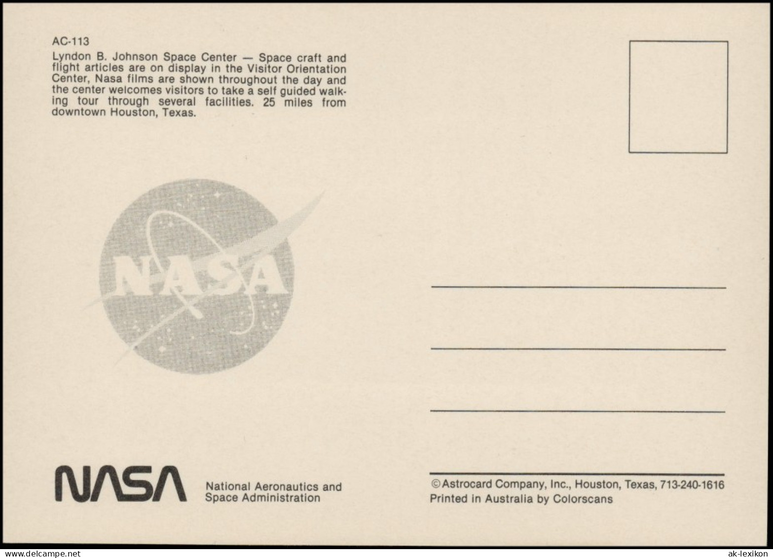 Lyndon B. Johnson Space Center NASA Multi-Views, Mehrbild-AK Raumfahrt 1980 - Space