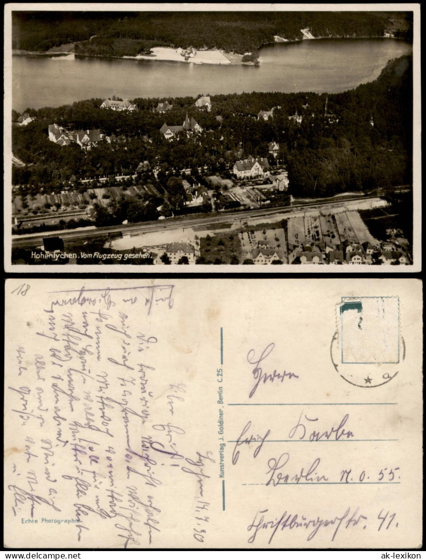 Ansichtskarte Lychen Luftbild Hohenlychen 1930 - Lychen