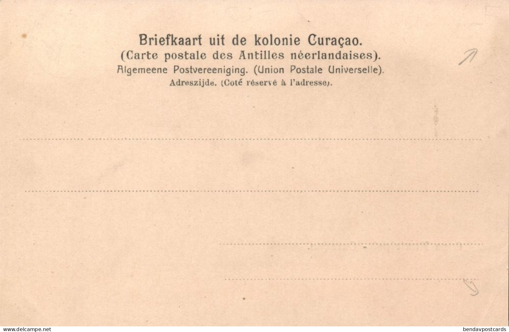 Curacao, N.A., WILLEMSTAD, Casa Municipal (1900s) Postcard (1) - Curaçao