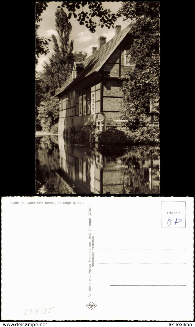 Ansichtskarte Dinklage Gebäude-Ansicht Gräfl. V. Galen'sche Rentei 1960 - Dinklage