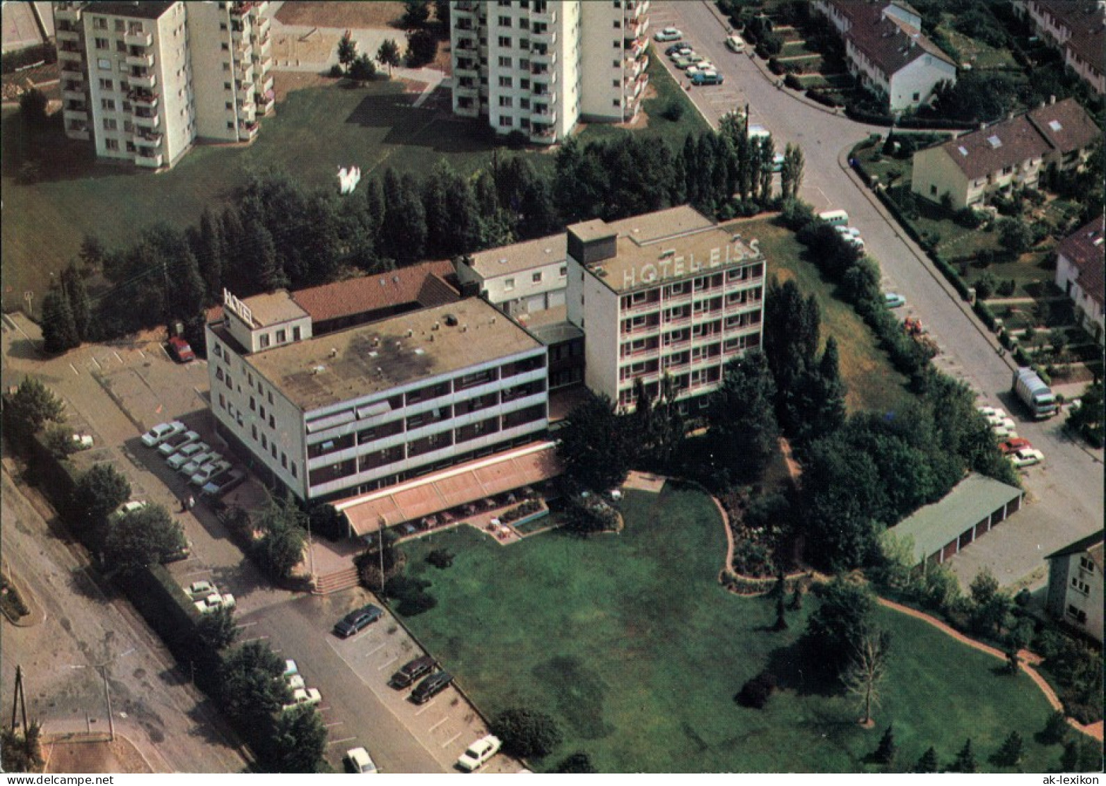Ansichtskarte Leonberg Hotel Eiss Vom Flugzeug Aus, Luftaufnahme 1970 - Leonberg