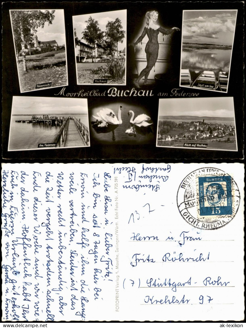 Ansichtskarte Bad Buchau Federsee, Stadt, Kurhaus 1963 - Bad Buchau