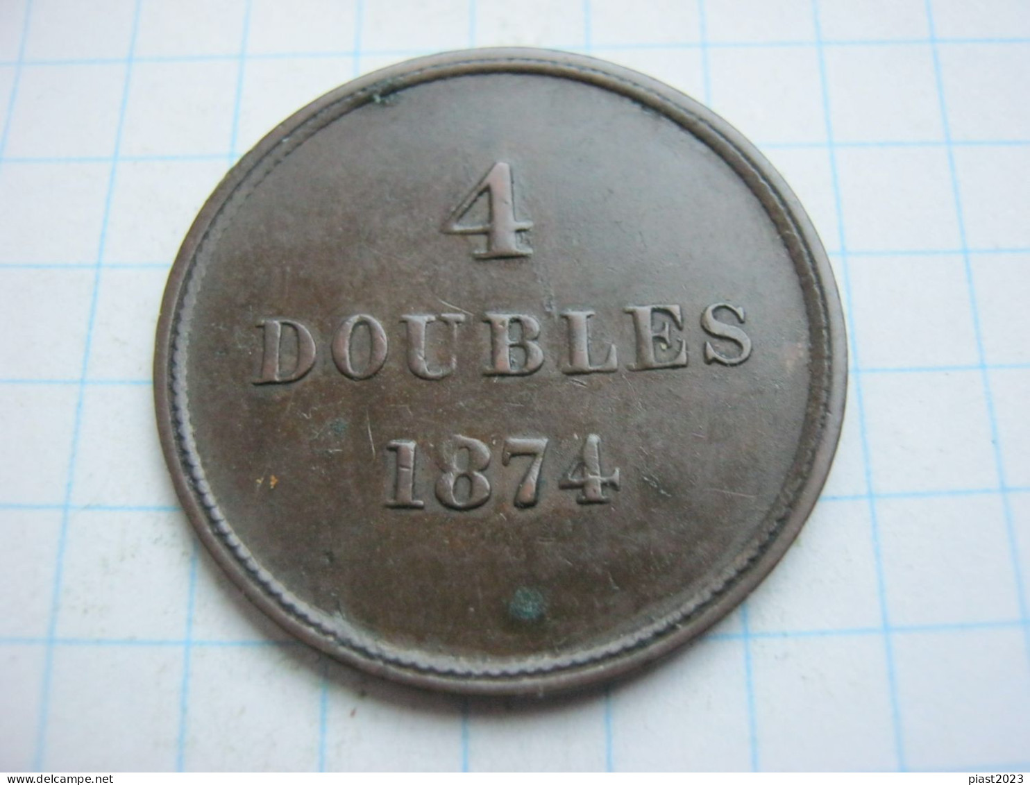 Guernsey 4 Doubles 1874 - Guernesey