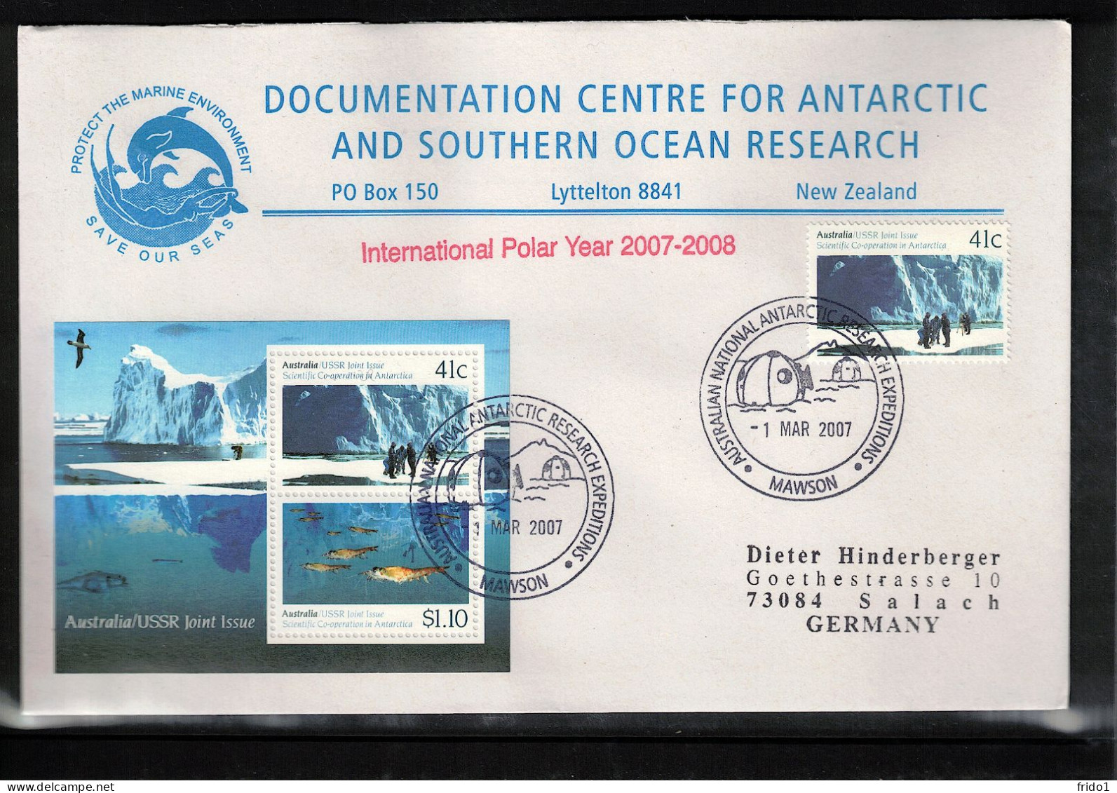 Australia 2007 Antarctica - Mawson Station - International Polar Year 2007-2008 Interesting Cover - Año Polar Internacional