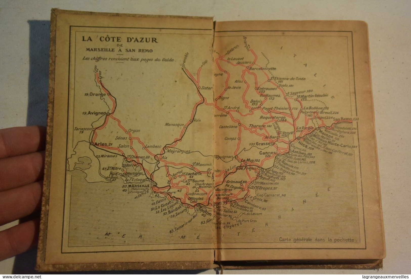 C36 Livre La Côte D'Azur Guide Hachette De Marseille à San Remo 1923 - Provence - Alpes-du-Sud