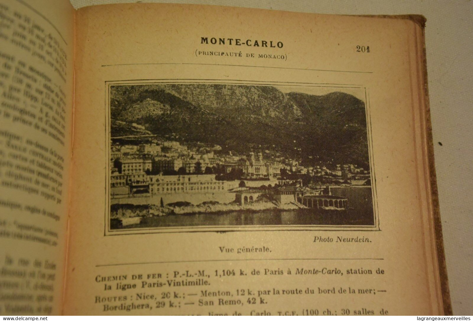 C36 Livre La Côte d'Azur Guide Hachette De Marseille à San Remo 1923