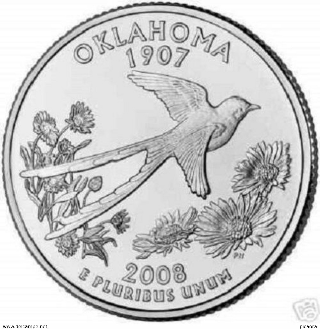 USA EEUU 25 CENTS. QUARTER DOLLAR OKLAHOMA 2008 D  UNC NEW - 1999-2009: State Quarters