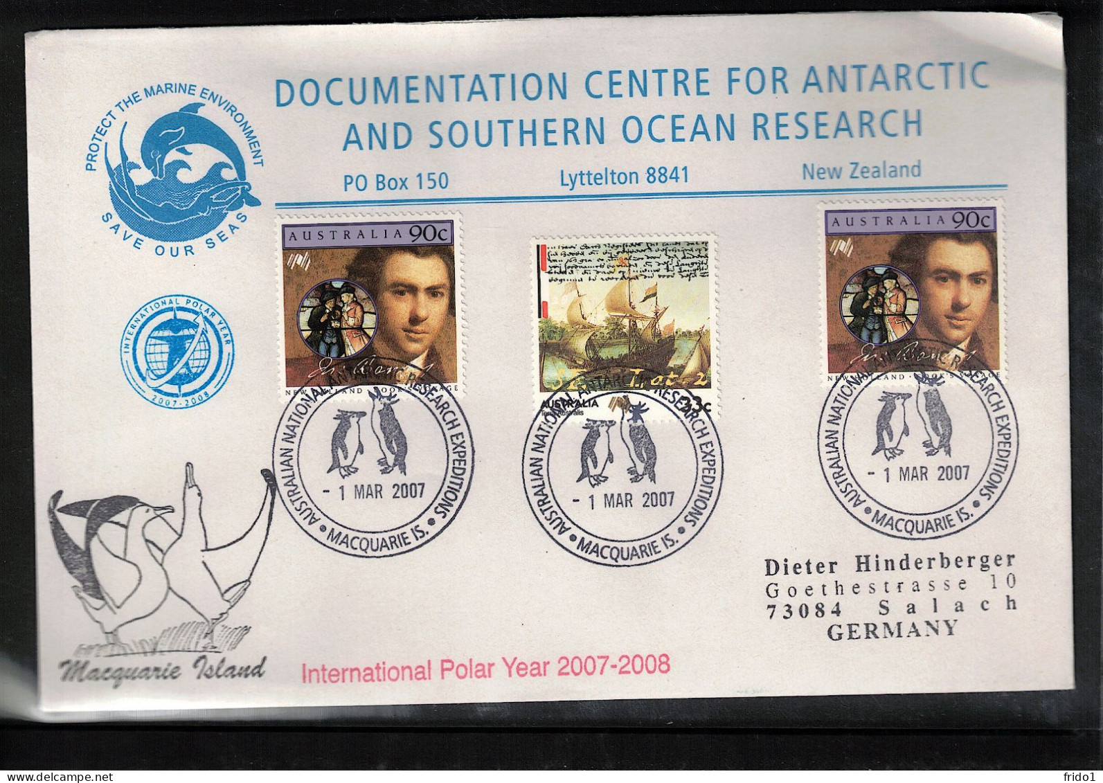 Australia 2007  Antarctica - Base Macquarie Island - International Polar Year 2007-2008 Interesting Cover - Année Polaire Internationale