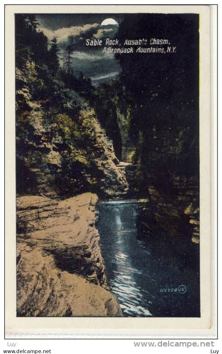 ADIRONDACK Mountains, N.Y. - Sable Rock, Ausable Chasm. - Adirondack
