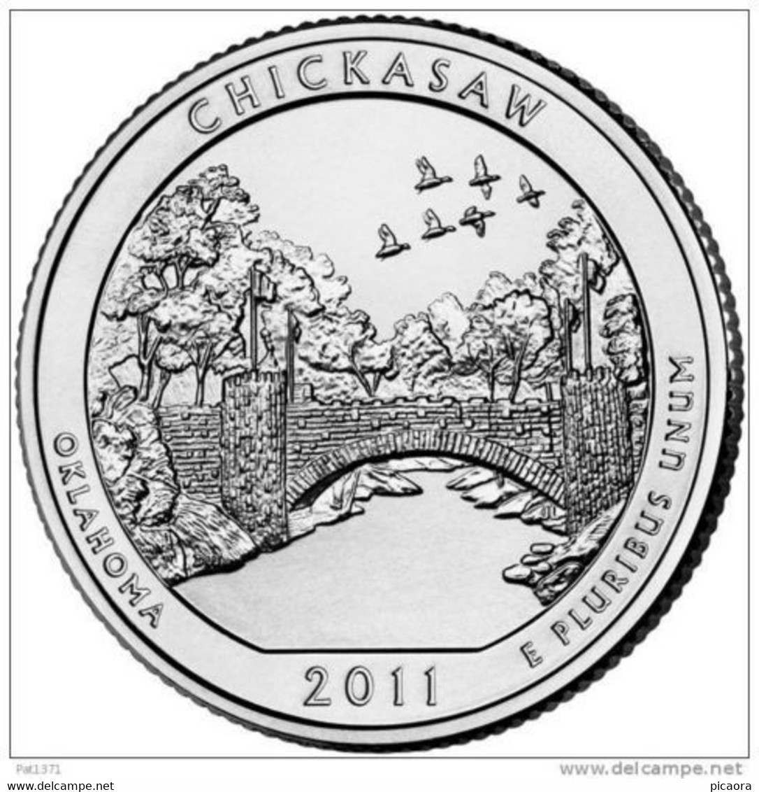 USA EEUU 25 CENTS. QUARTER DOLLAR CHICKASAW 2011 D O P A ELEGIR UNC NEW - 2010-...: National Parks